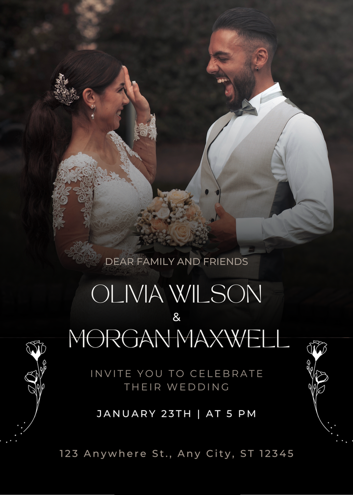 Wedding invitation AR example
